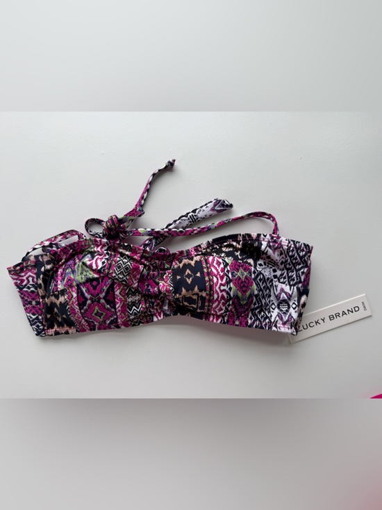 Lucky Brand Other - Lucky Brand Printed Bandeau Boho Bikini Top NWT Size Small